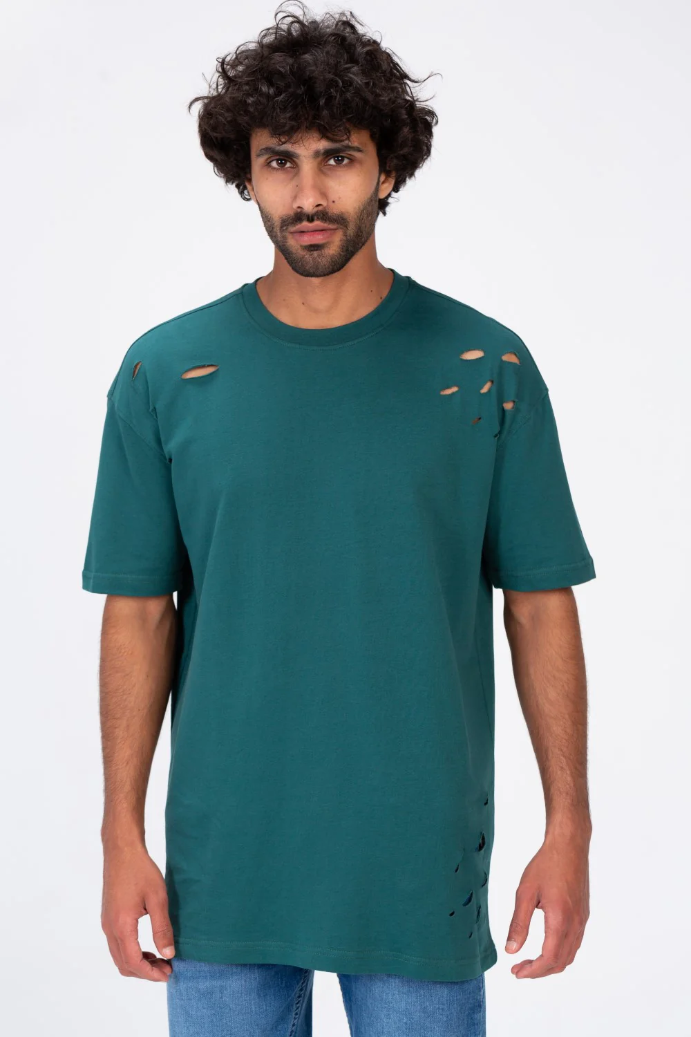 Mens Oversize T-shirt With Short Sleeves And A Round Neck - Image 6