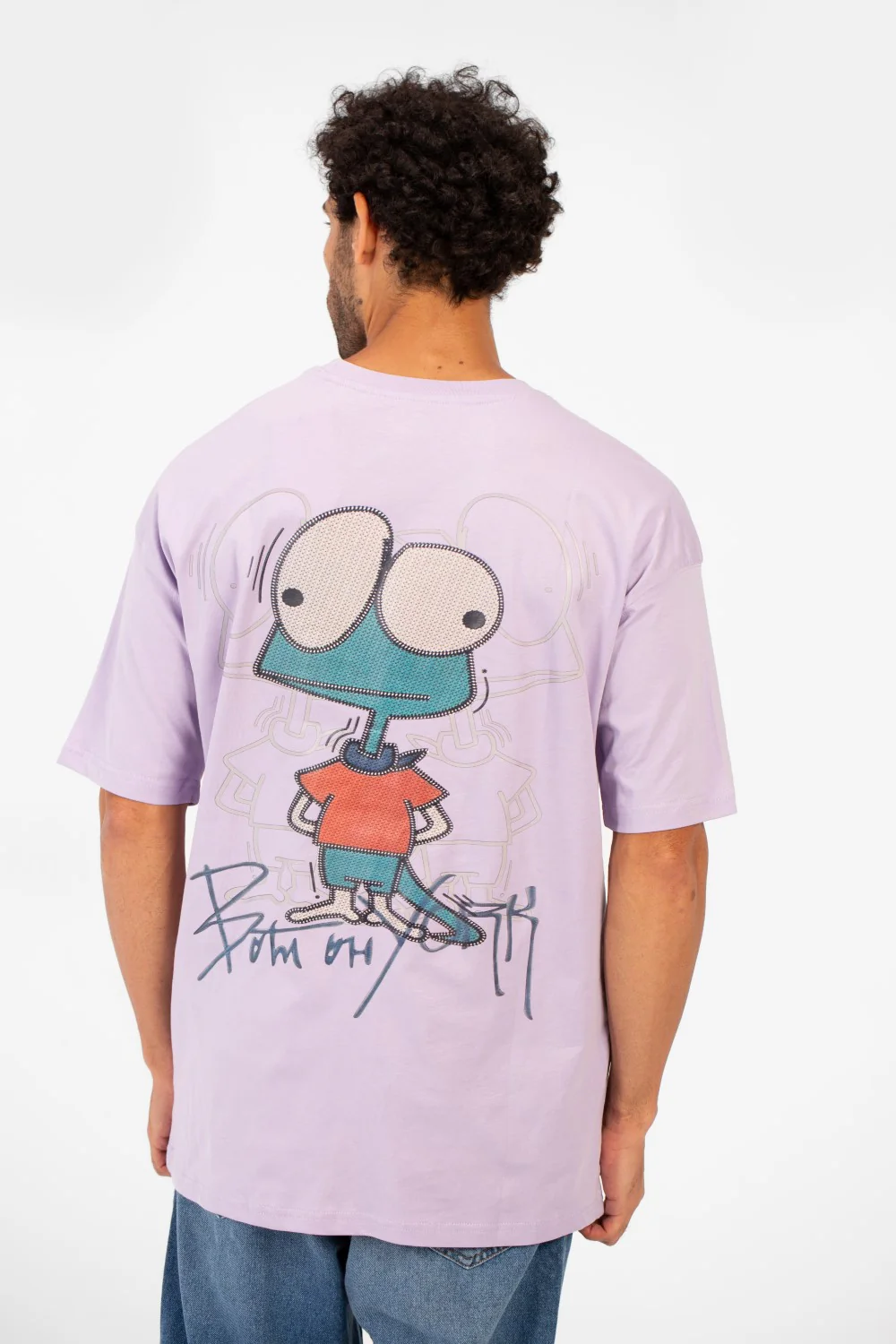 Men's Oversized Crew Neck Graphic Print Short Sleeve T-shirt - Image 10