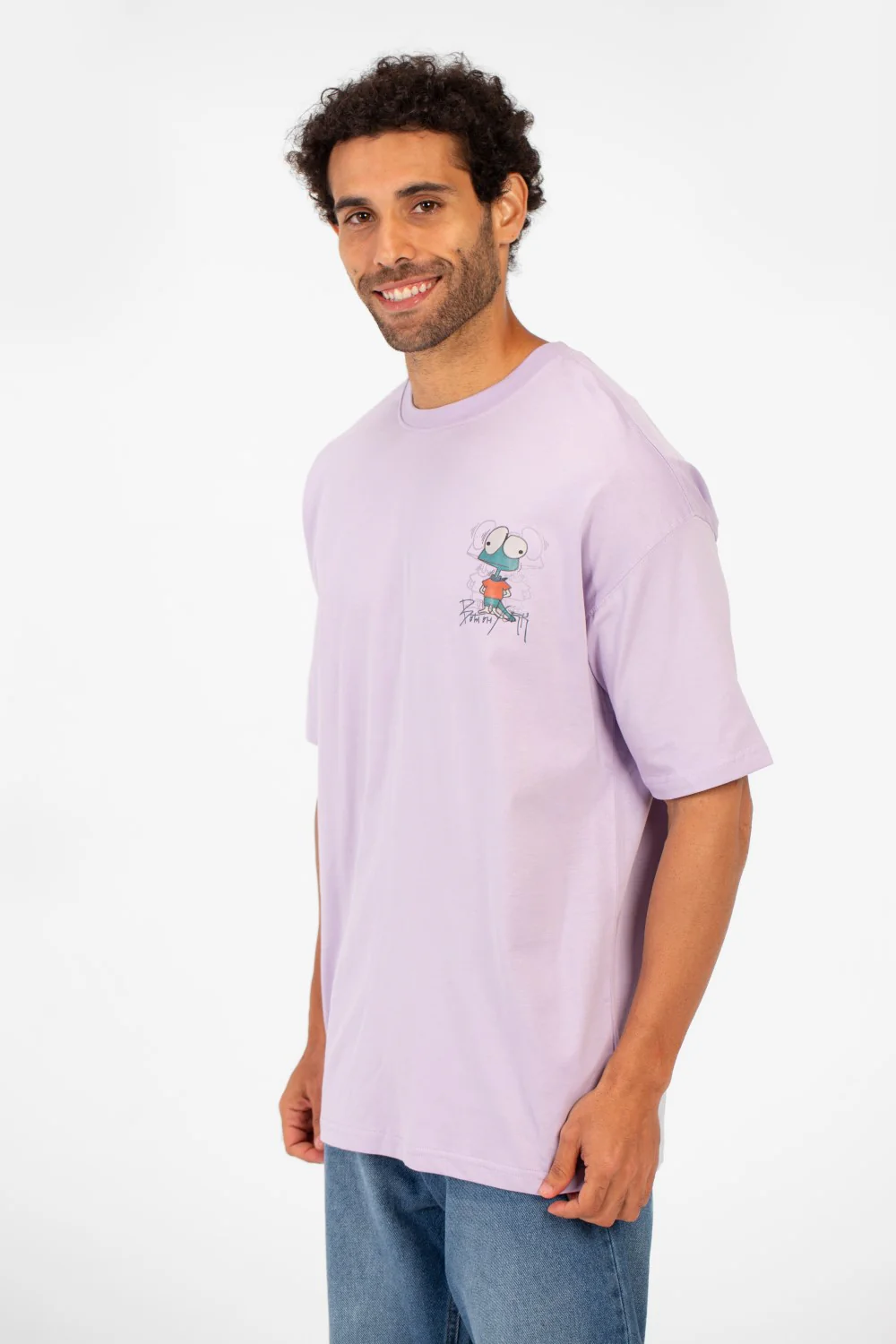 Men's Oversized Crew Neck Graphic Print Short Sleeve T-shirt - Image 11