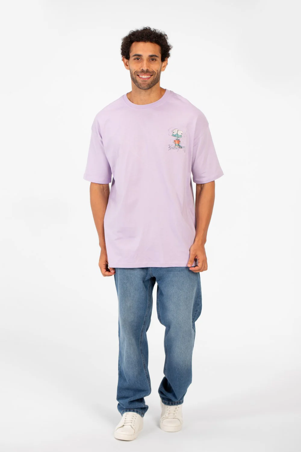 Men's Oversized Crew Neck Graphic Print Short Sleeve T-shirt - Image 12