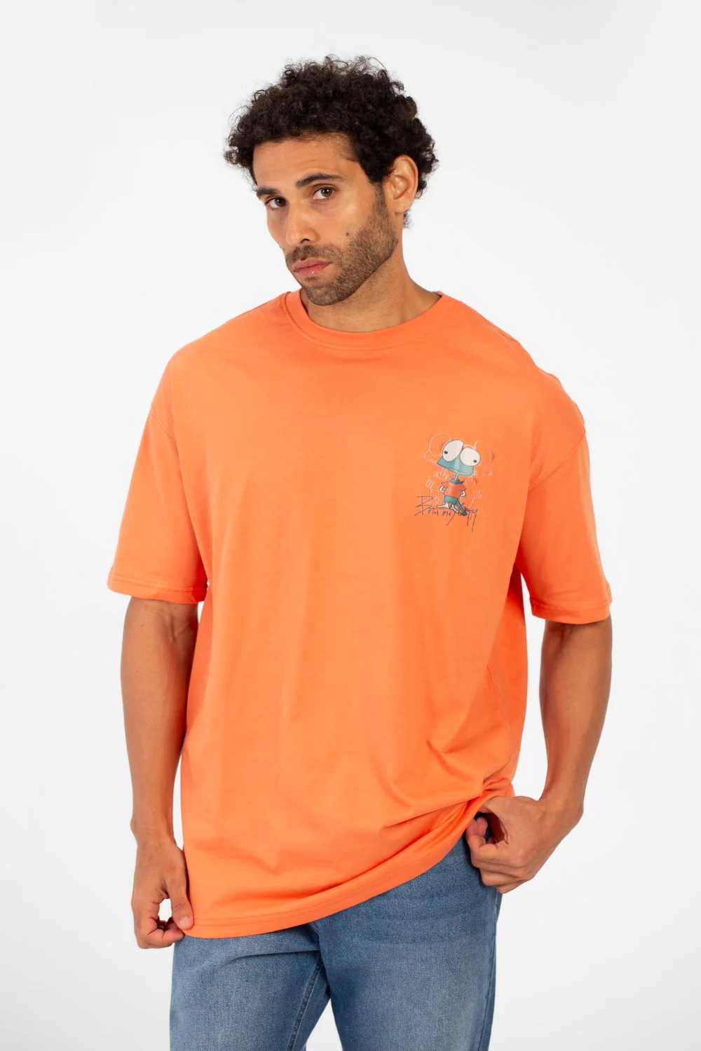 Men's Oversized Crew Neck Graphic Print Short Sleeve T-shirt - Image 13
