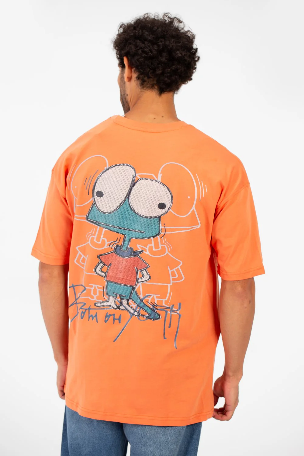 Men's Oversized Crew Neck Graphic Print Short Sleeve T-shirt - Image 14