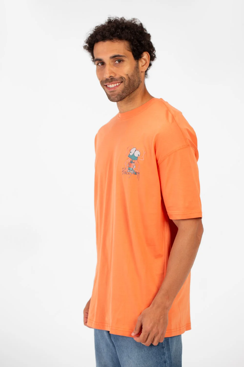 Men's Oversized Crew Neck Graphic Print Short Sleeve T-shirt - Image 15