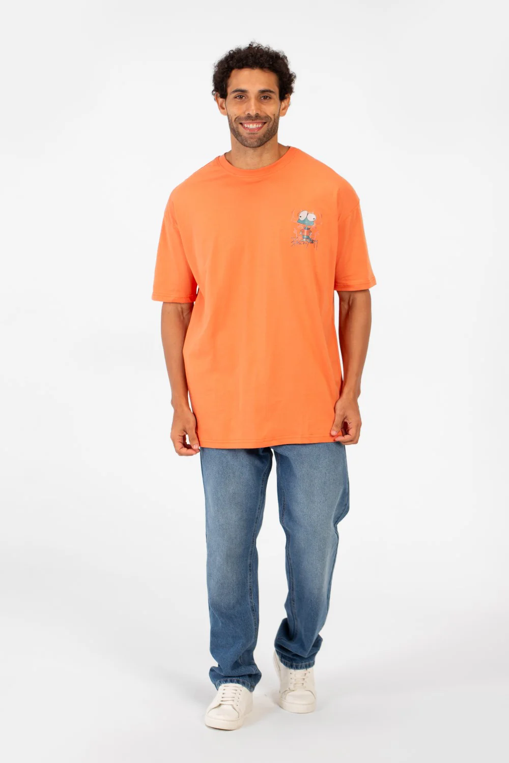 Men's Oversized Crew Neck Graphic Print Short Sleeve T-shirt - Image 16