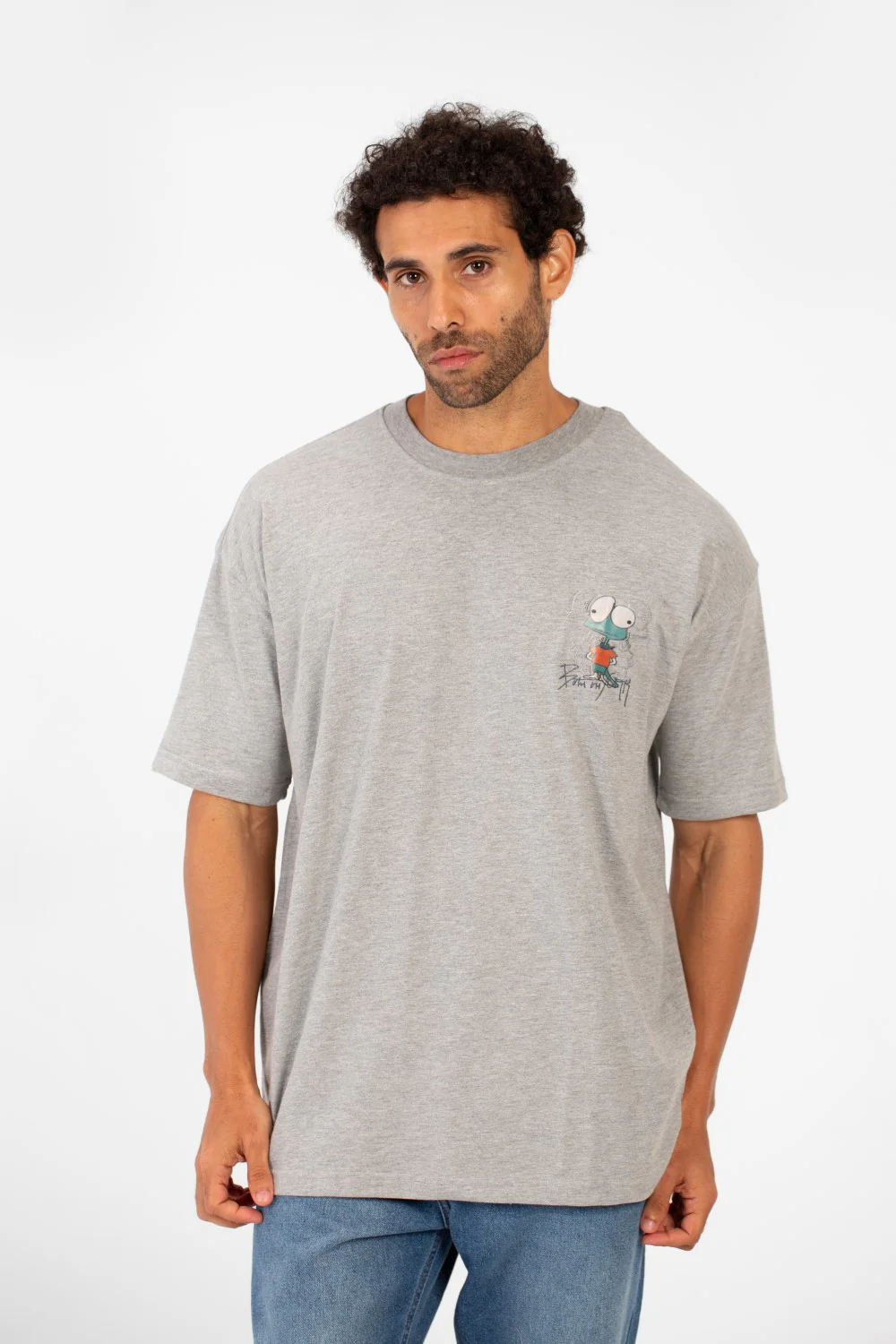 Men's Oversized Crew Neck Graphic Print Short Sleeve T-shirt - Image 5