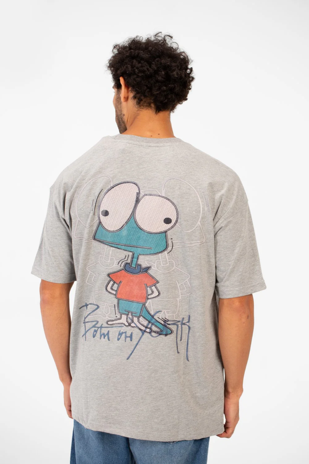 Men's Oversized Crew Neck Graphic Print Short Sleeve T-shirt - Image 6