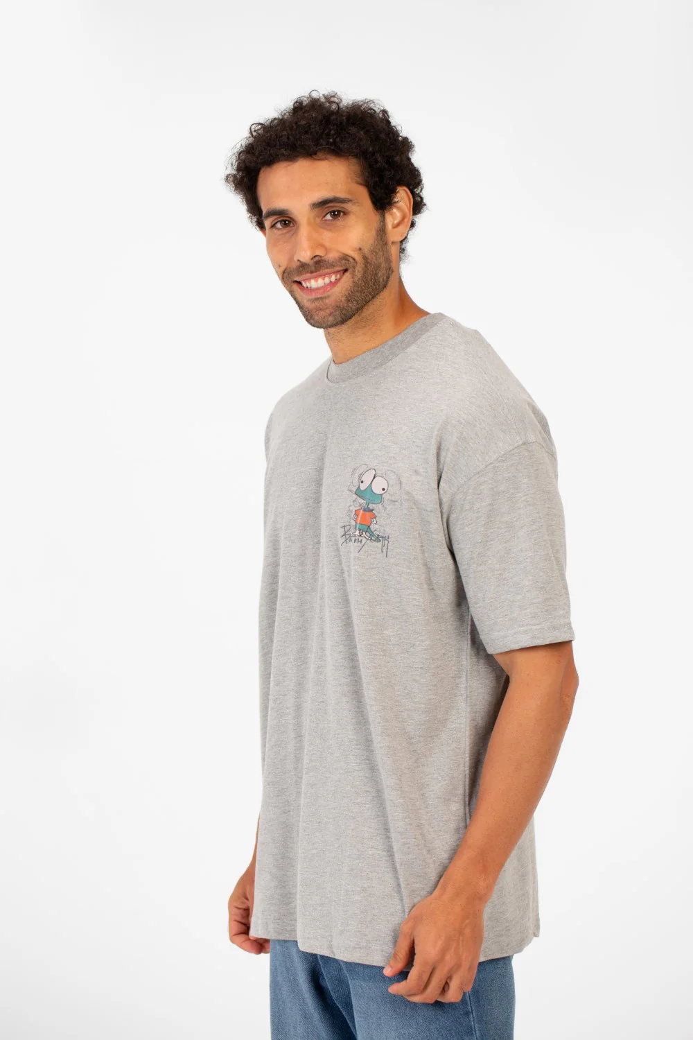 Men's Oversized Crew Neck Graphic Print Short Sleeve T-shirt - Image 7
