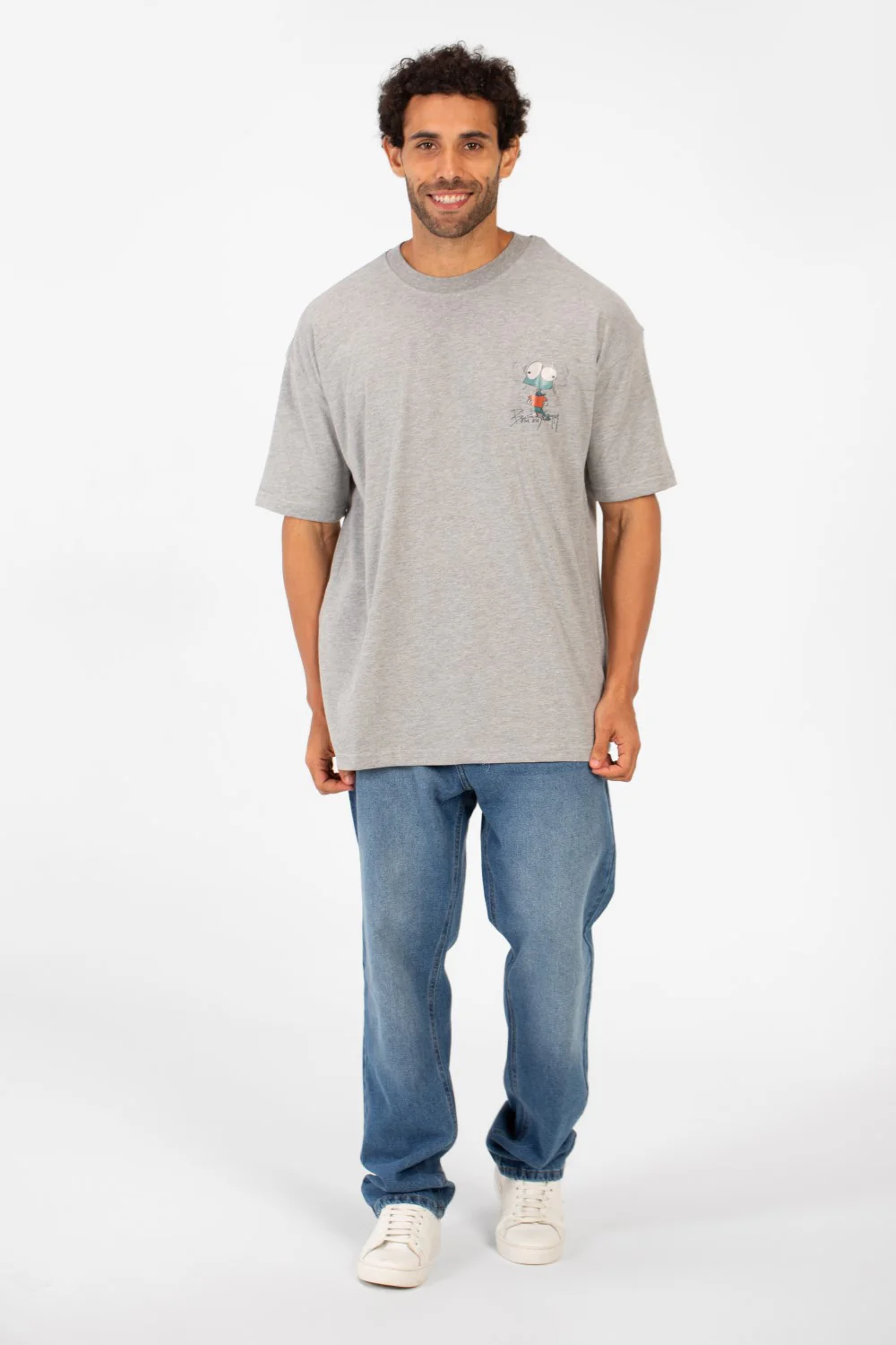 Men's Oversized Crew Neck Graphic Print Short Sleeve T-shirt - Image 8