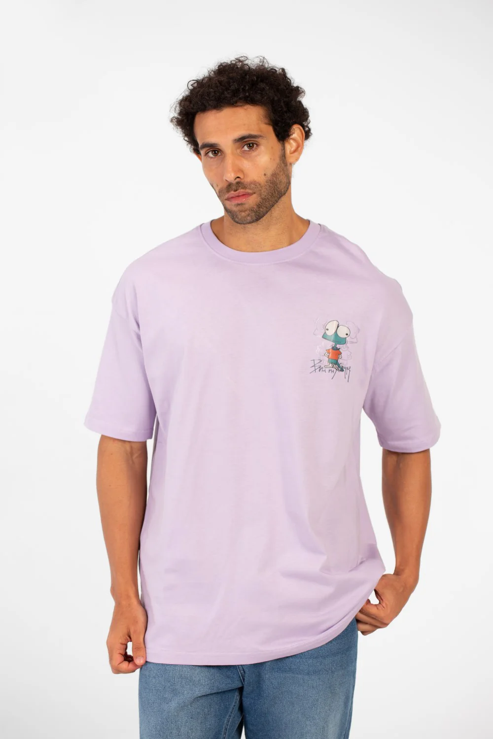 Men's Oversized Crew Neck Graphic Print Short Sleeve T-shirt - Image 9