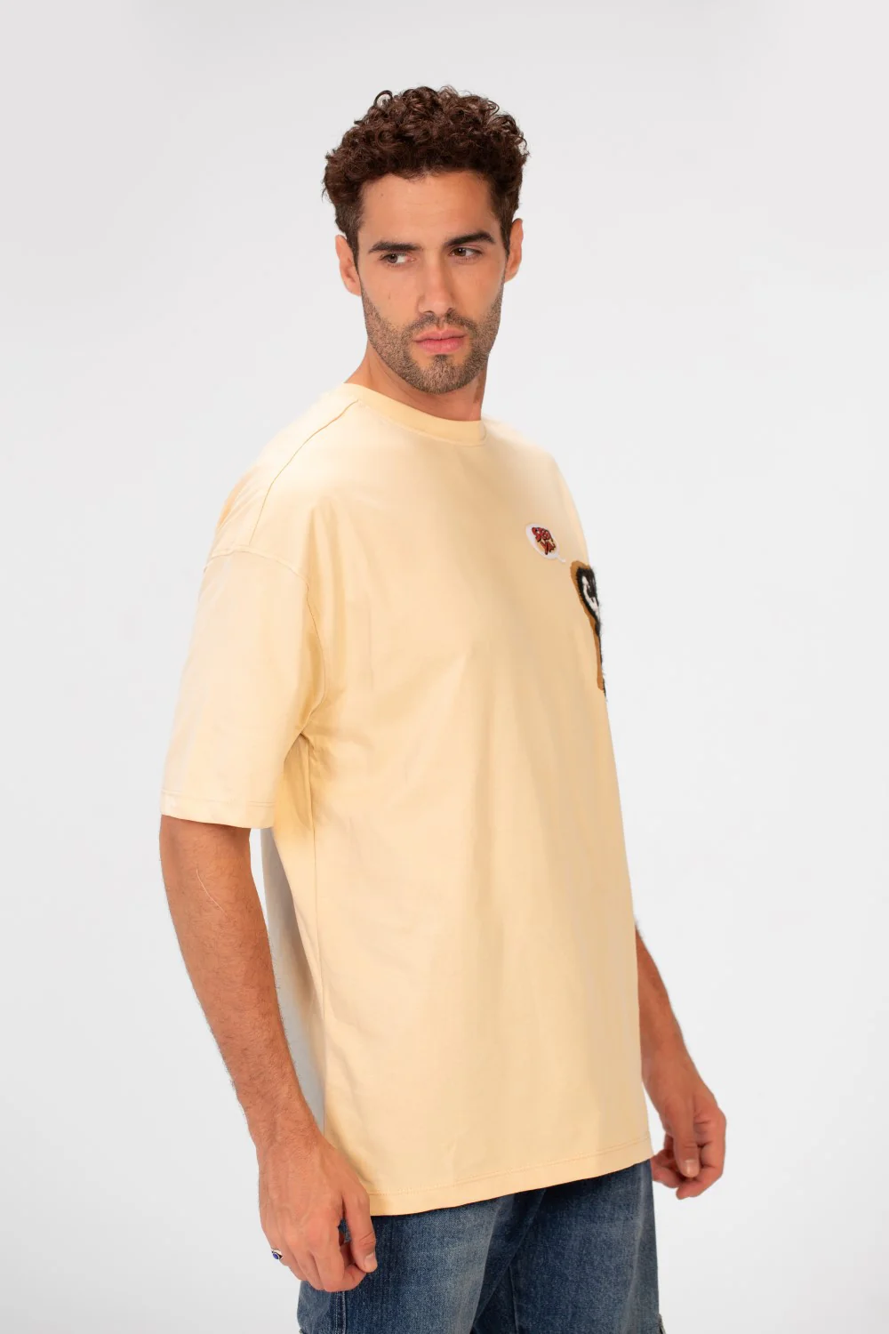 Men's Oversized Front Print Half Sleeve Round Neck Summer T-shirt - Image 3
