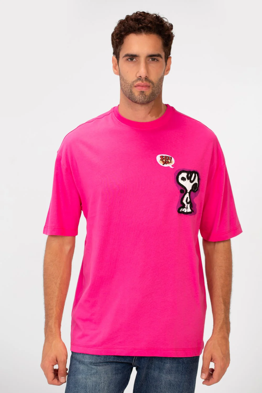 Men's Oversized Front Print Half Sleeve Round Neck Summer T-shirt - Image 5