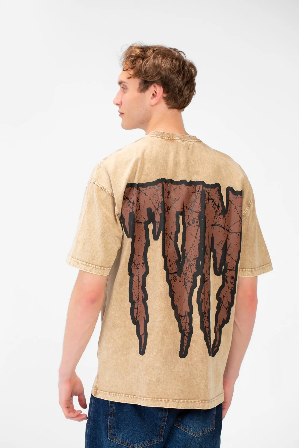 Men's Oversized Graphic Print Short Sleeve Crew Neck T-Shirt - Image 2