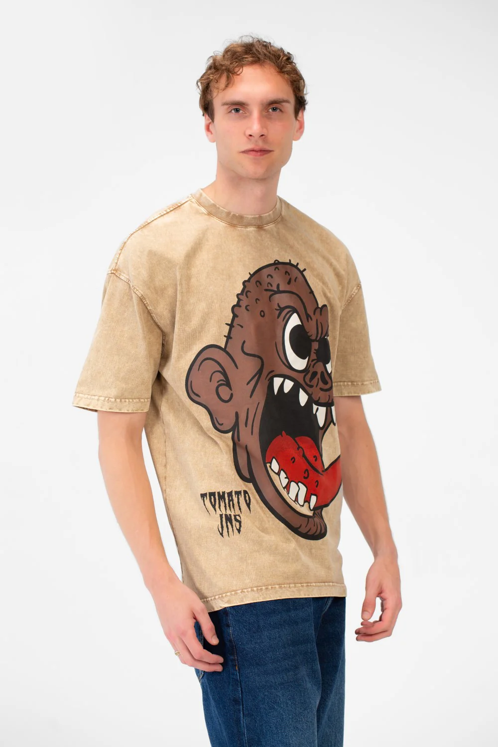 Men's Oversized Graphic Print Short Sleeve Crew Neck T-Shirt - Image 3