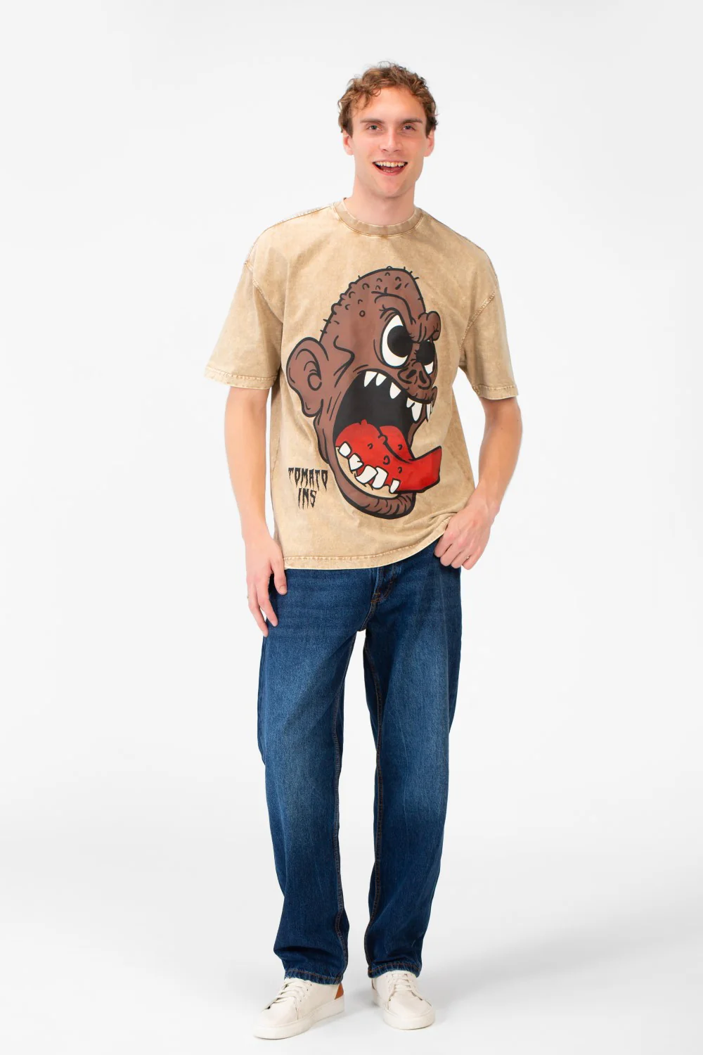 Men's Oversized Graphic Print Short Sleeve Crew Neck T-Shirt - Image 4
