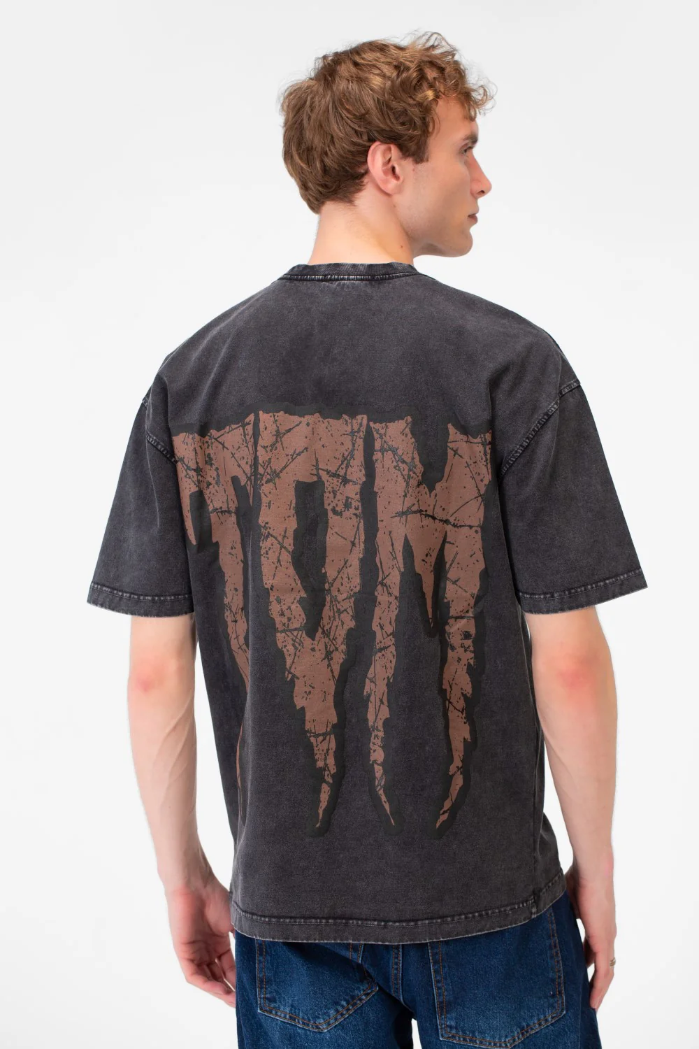 Men's Oversized Graphic Print Short Sleeve Crew Neck T-Shirt - Image 6
