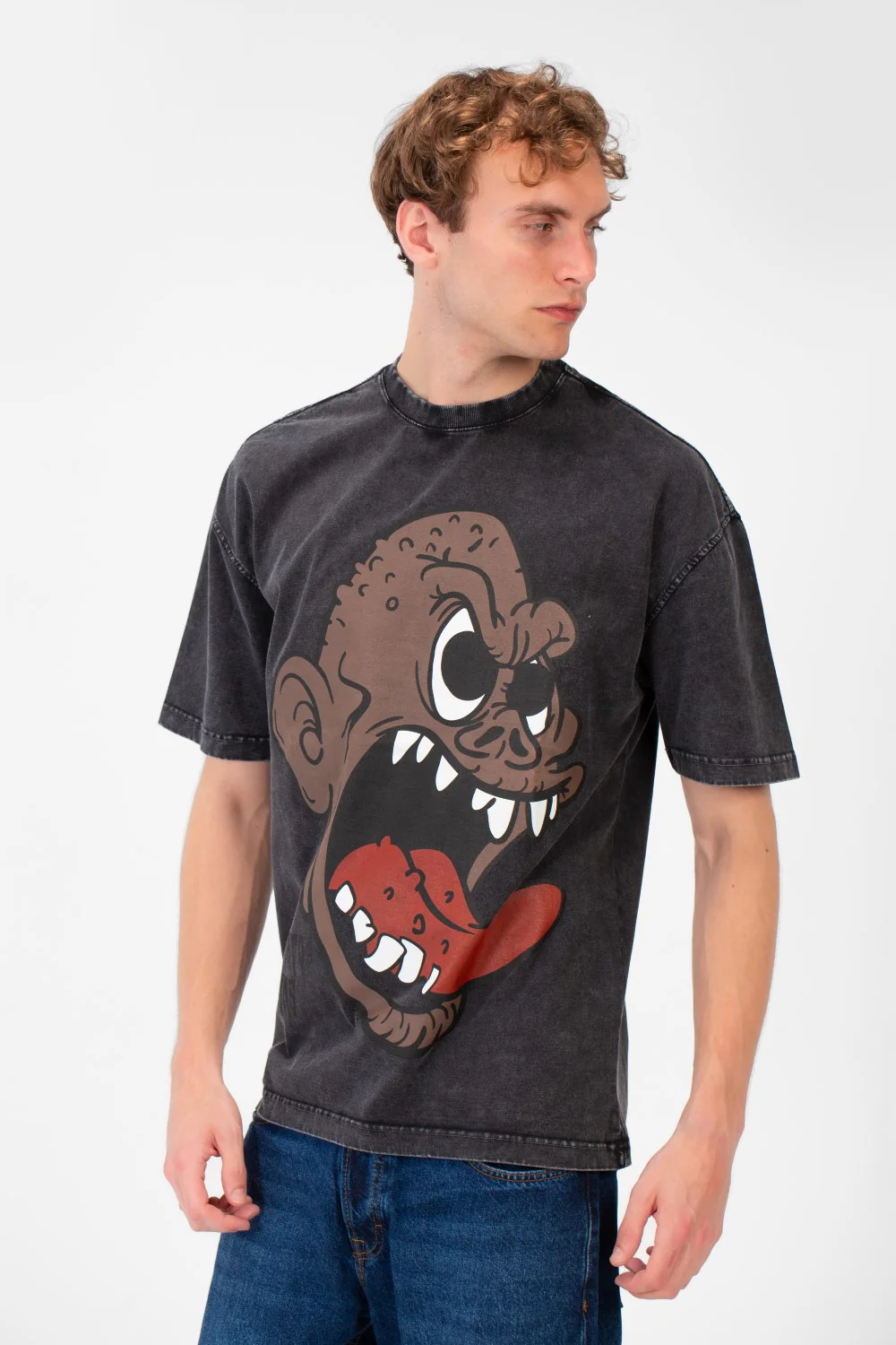 Men's Oversized Graphic Print Short Sleeve Crew Neck T-Shirt - Image 7