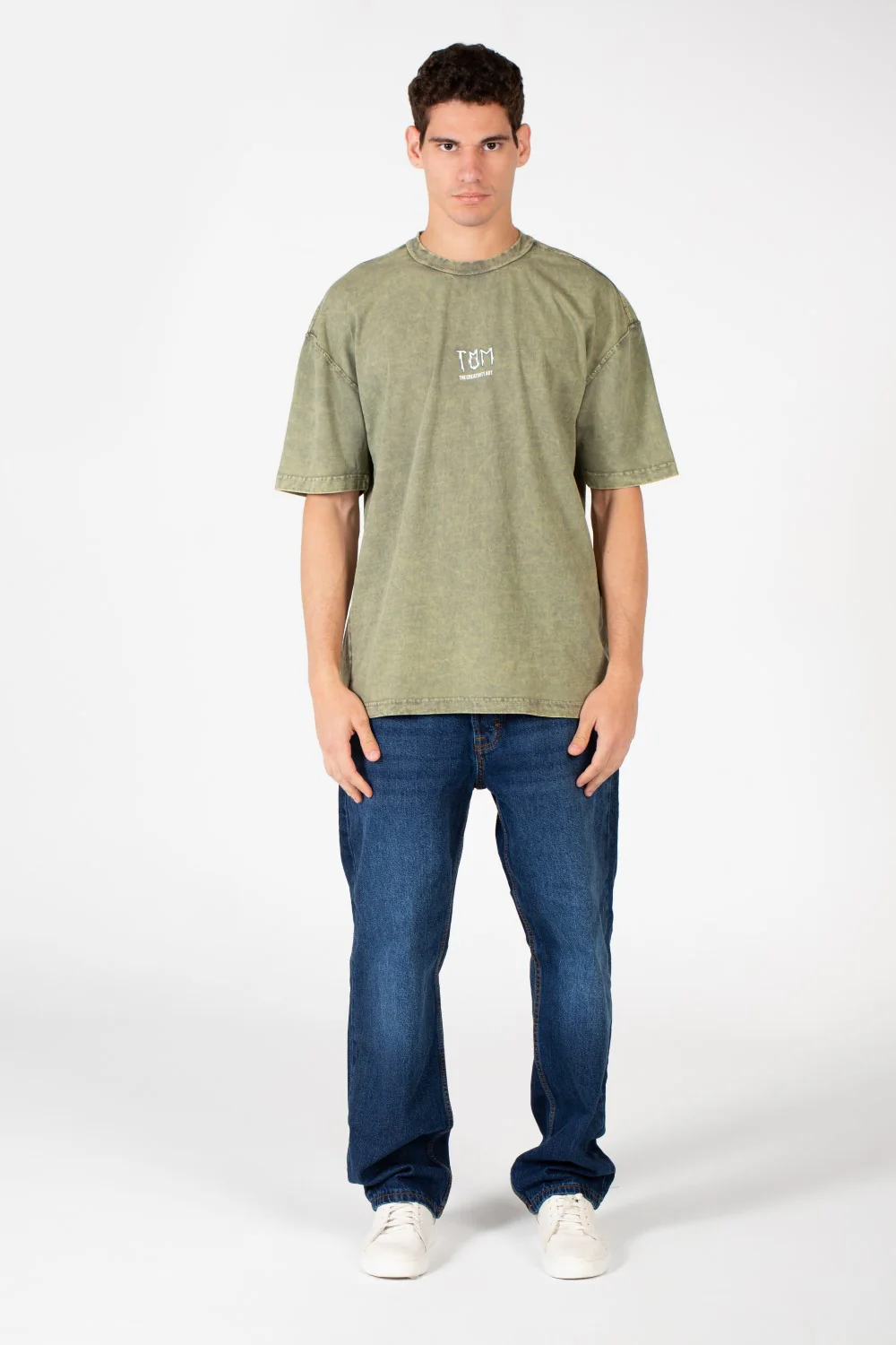 Men's Oversized Half Sleeve Washed T-Shirt - Image 16