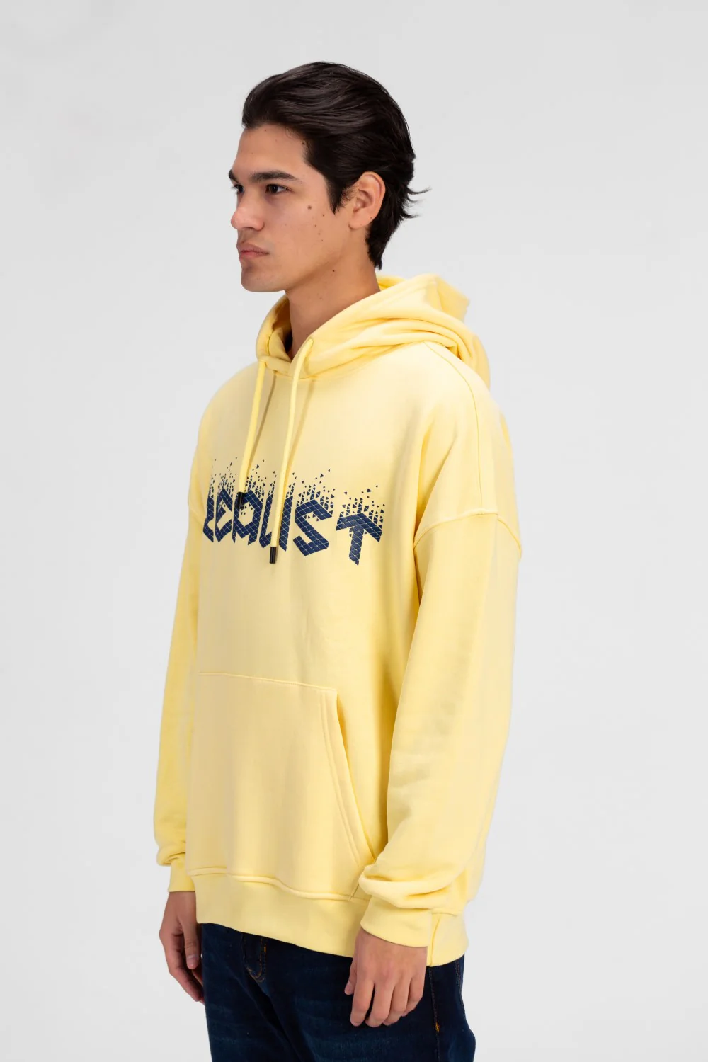 Men's Oversized Hood Sweatshirt With Front Print - Image 11