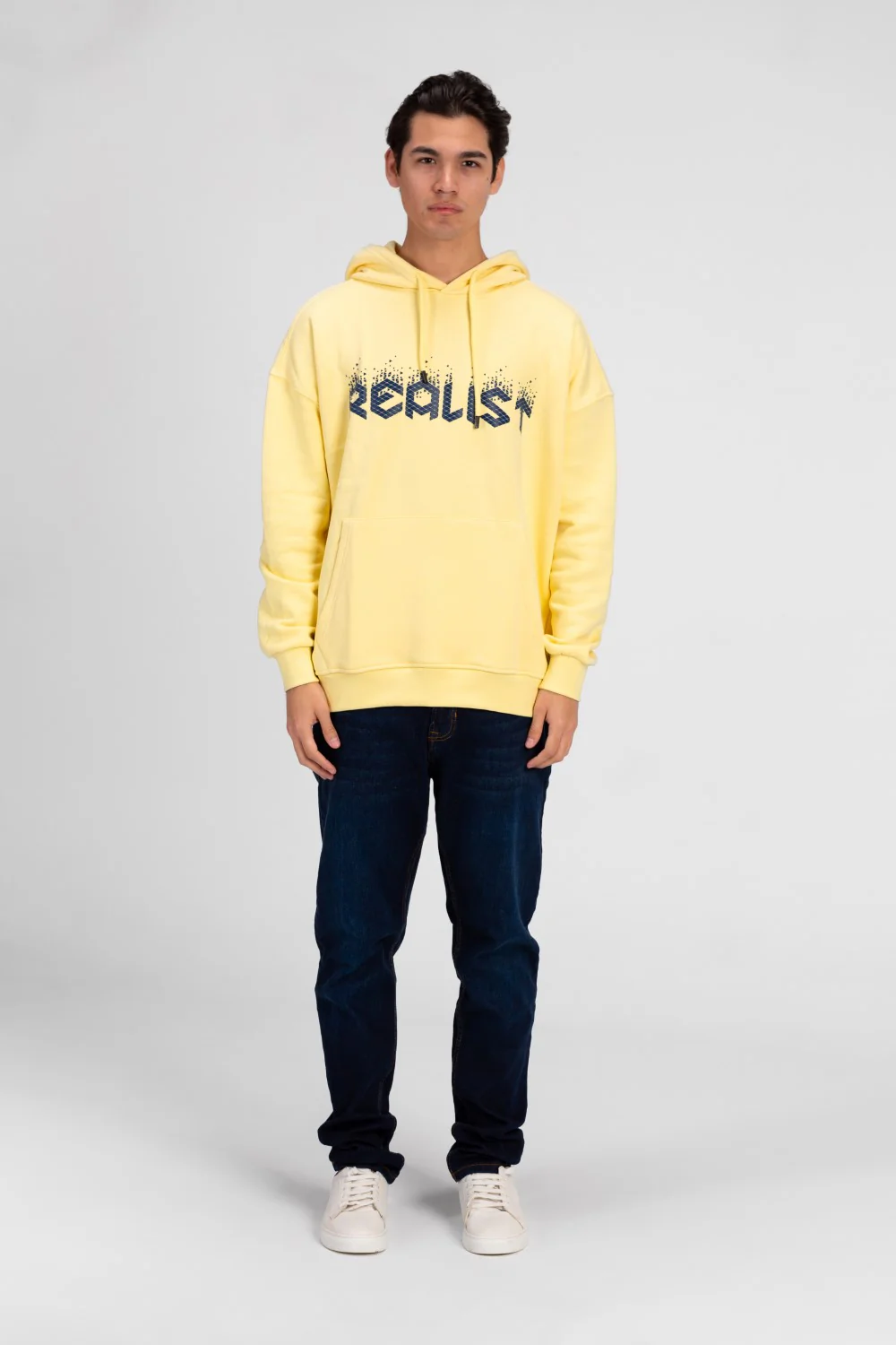 Men's Oversized Hood Sweatshirt With Front Print - Image 12