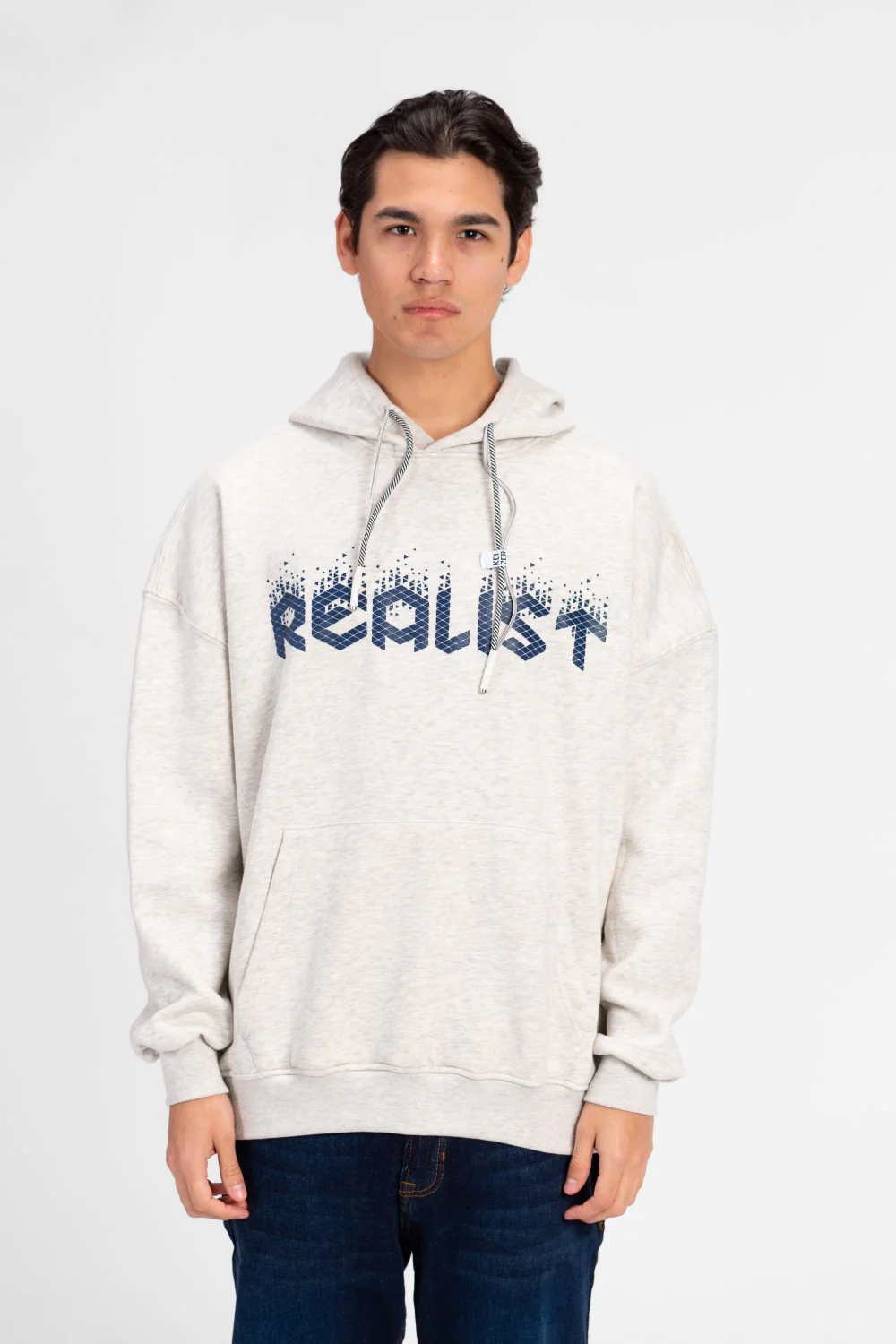 Men's Oversized Hood Sweatshirt With Front Print - Image 5