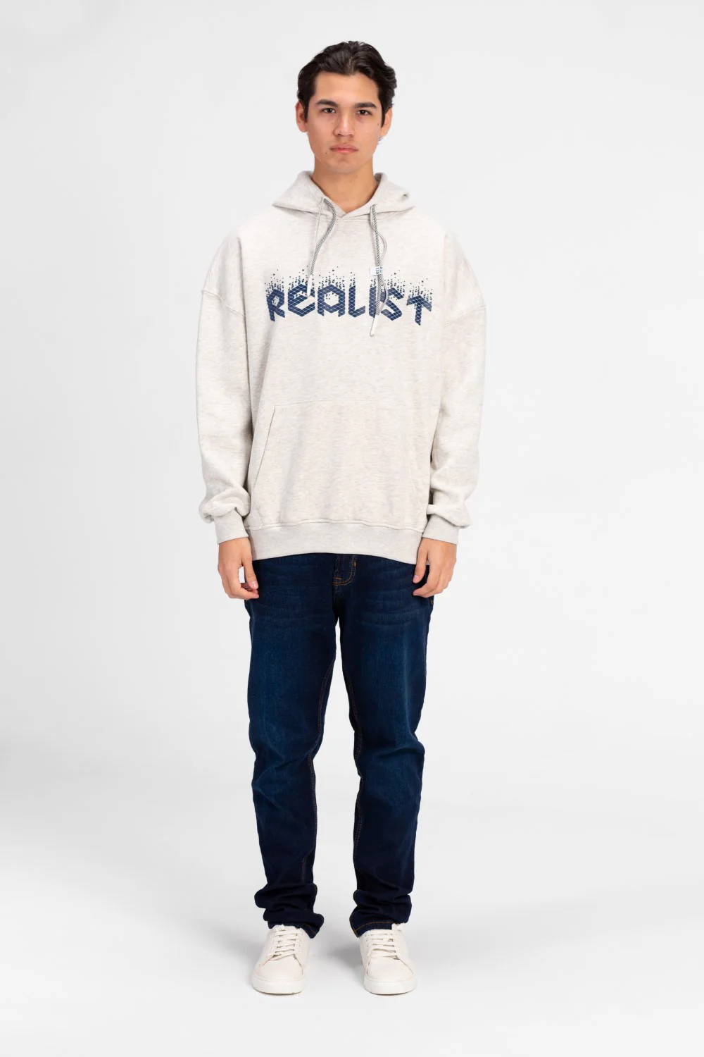 Men's Oversized Hood Sweatshirt With Front Print - Image 8