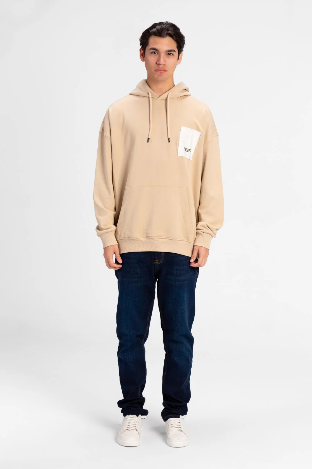 Men's Oversized Hood Sweatshirt With Kangaroo Pocket - Image 4