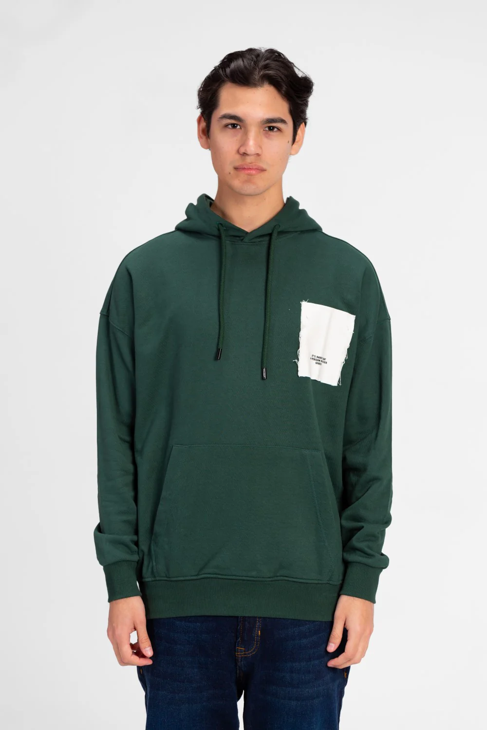 Men's Oversized Hood Sweatshirt With Kangaroo Pocket - Image 9