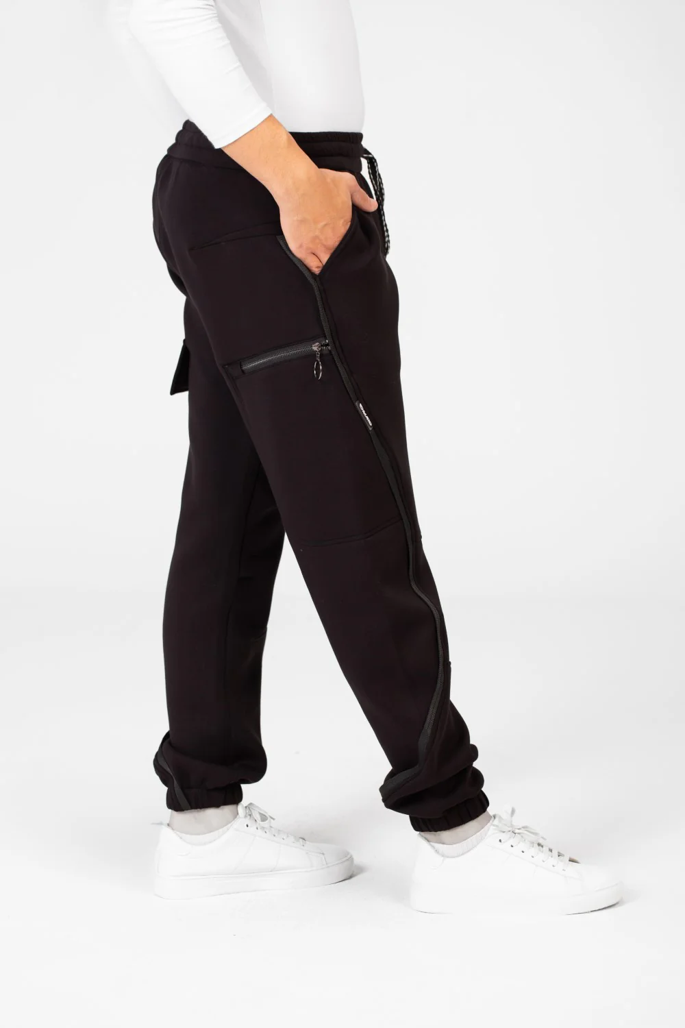 Men's Oversized Jogger Sweatpants With Unique Back Pockets - Image 3