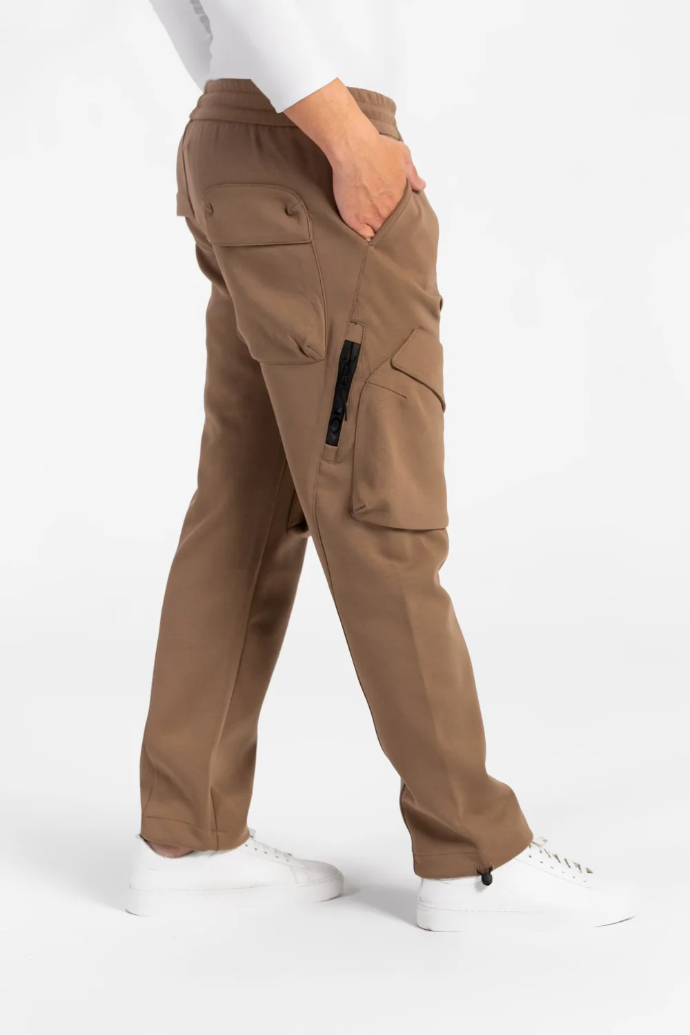 Men's Oversized Middle Drawstring Sweatpants With Front Pockets - Image 11