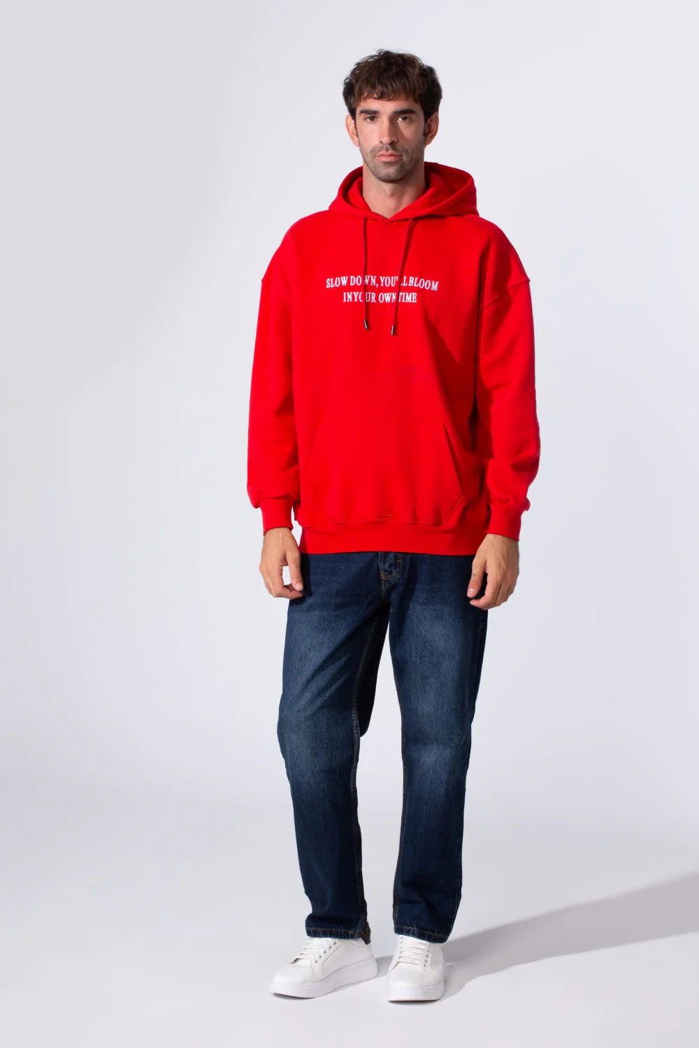 Men's Oversized Milton Printed Hoodie Sweatshirt With Front Pocket - Image 12