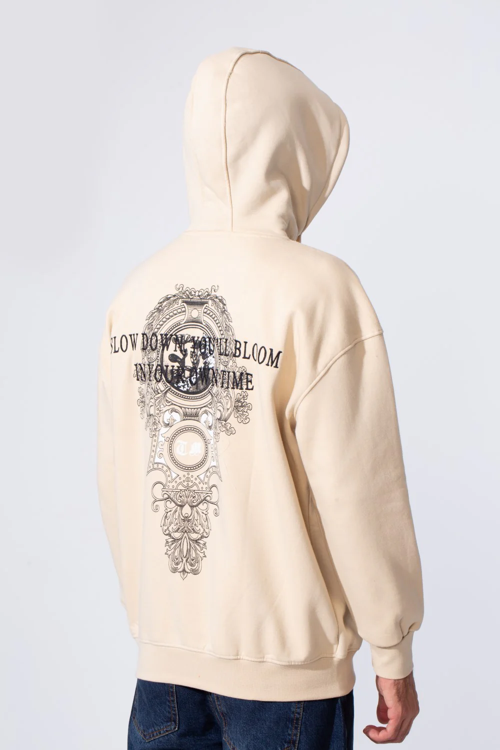 Men's Oversized Milton Printed Hoodie Sweatshirt With Front Pocket - Image 2