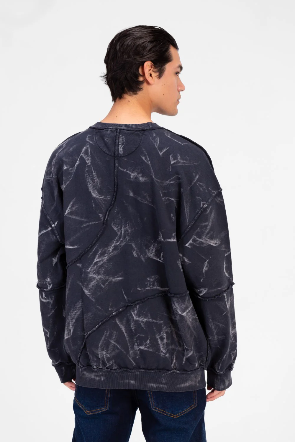 Men's Oversized Printed Crew Neck Sweatshirt - Image 10