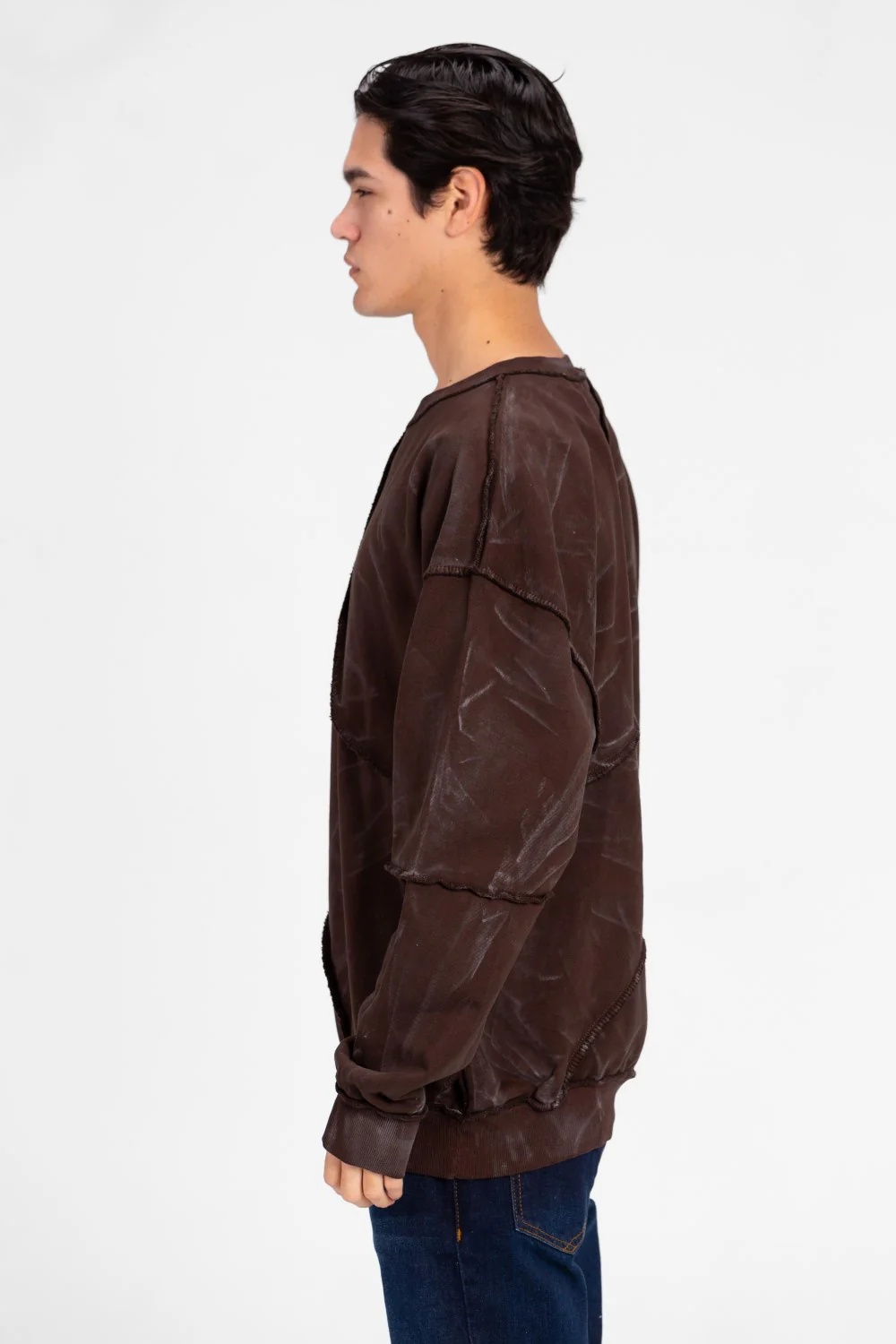 Men's Oversized Printed Crew Neck Sweatshirt - Image 3