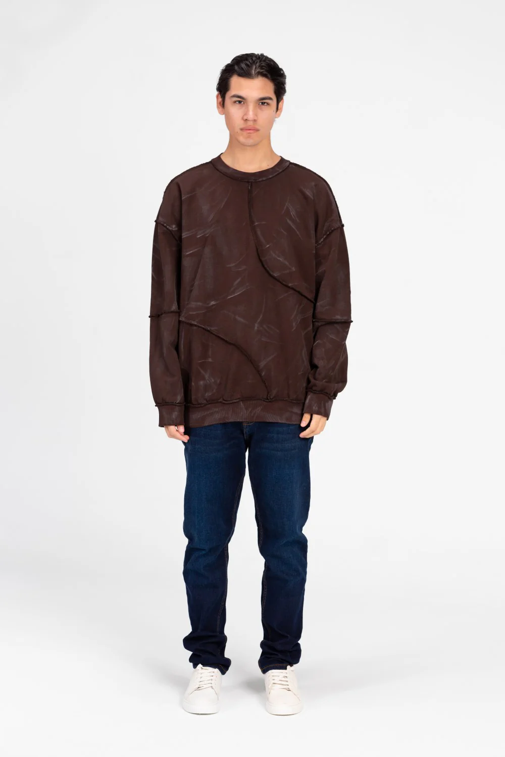 Men's Oversized Printed Crew Neck Sweatshirt - Image 4