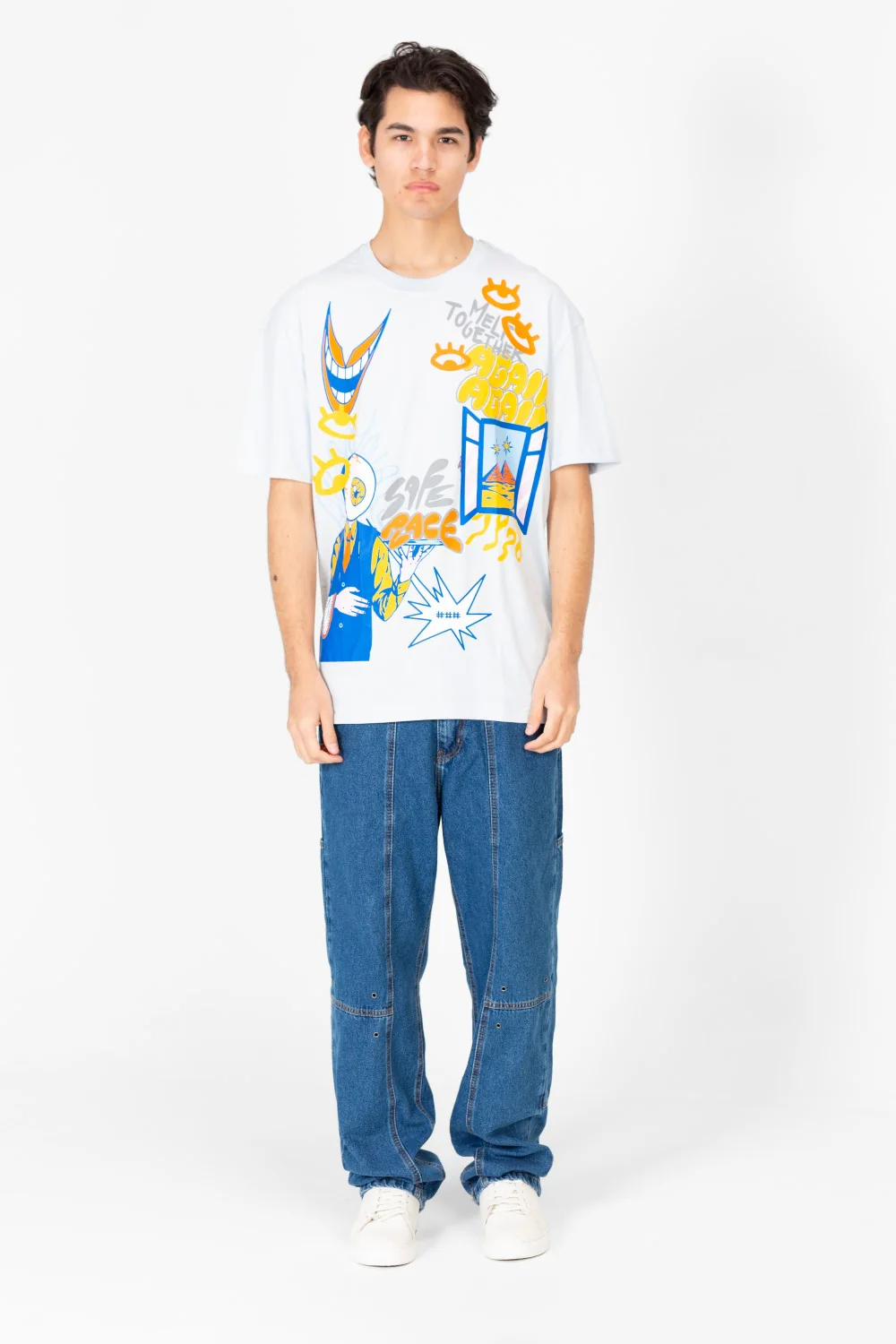 Men's Oversized Printed Crew Neck T-Shirt - Image 8