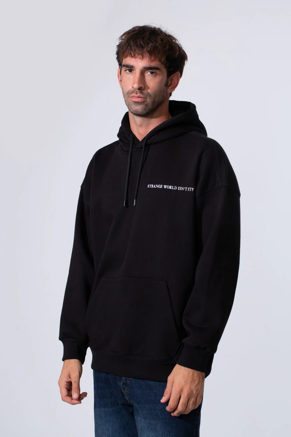 Men's Oversized Printed Milton Hoodie Sweatshirt With Front Kangaroo Pocket