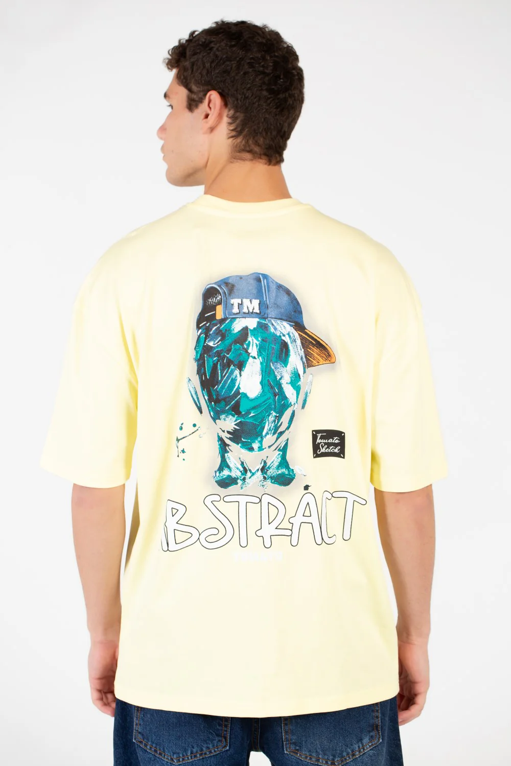 Men's Oversized Printed Round Neck T-Shirt - Image 10