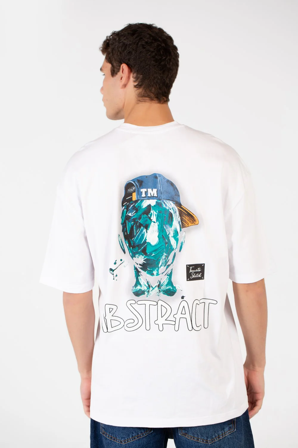 Men's Oversized Printed Round Neck T-Shirt - Image 6