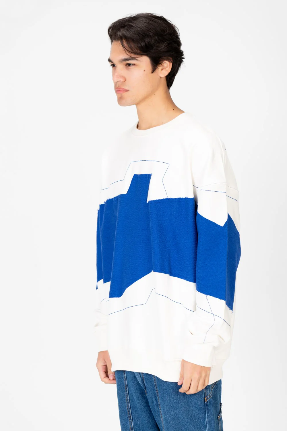 Men's Oversized Printed Round Sweatshirt - Image 3