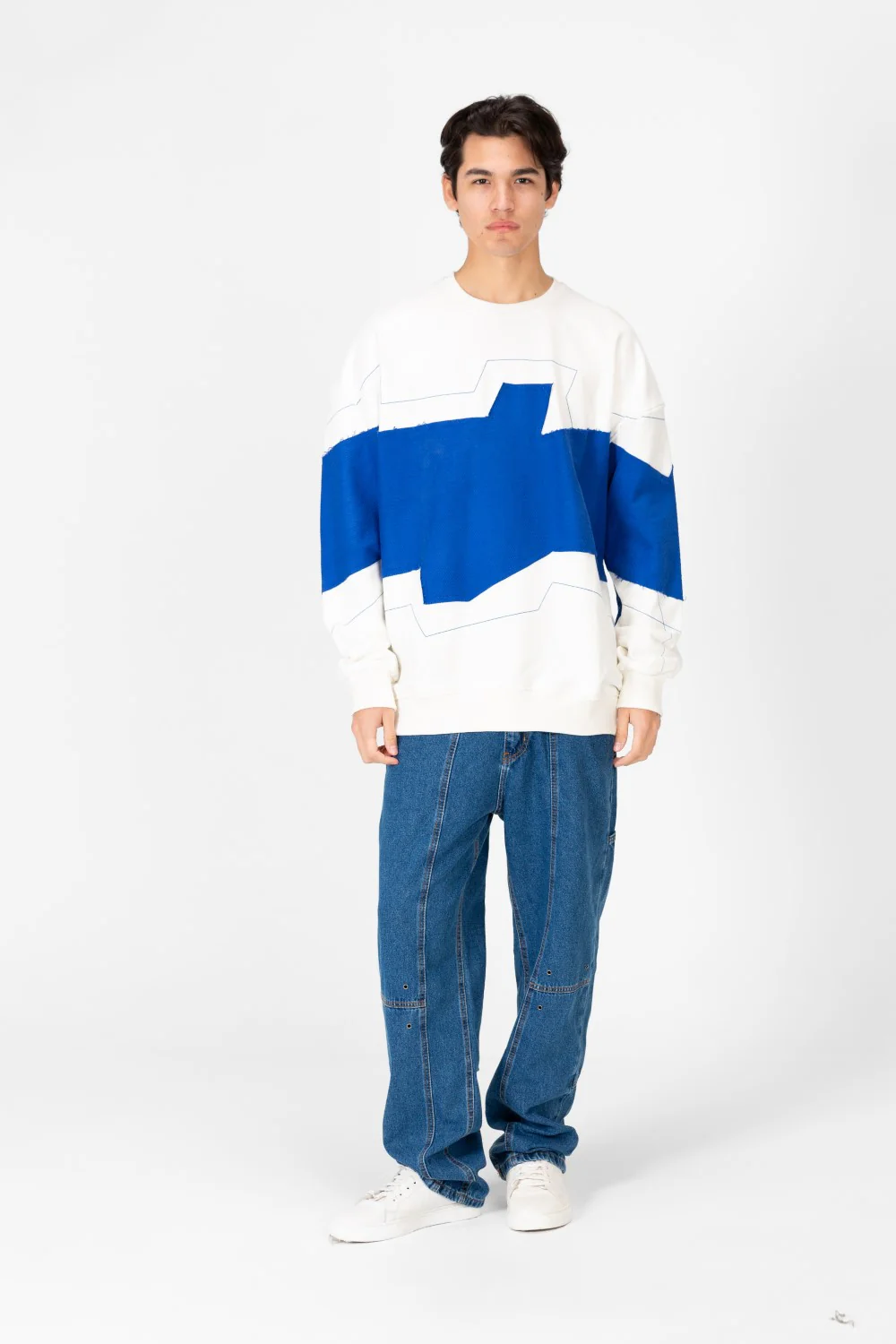 Men's Oversized Printed Round Sweatshirt - Image 4
