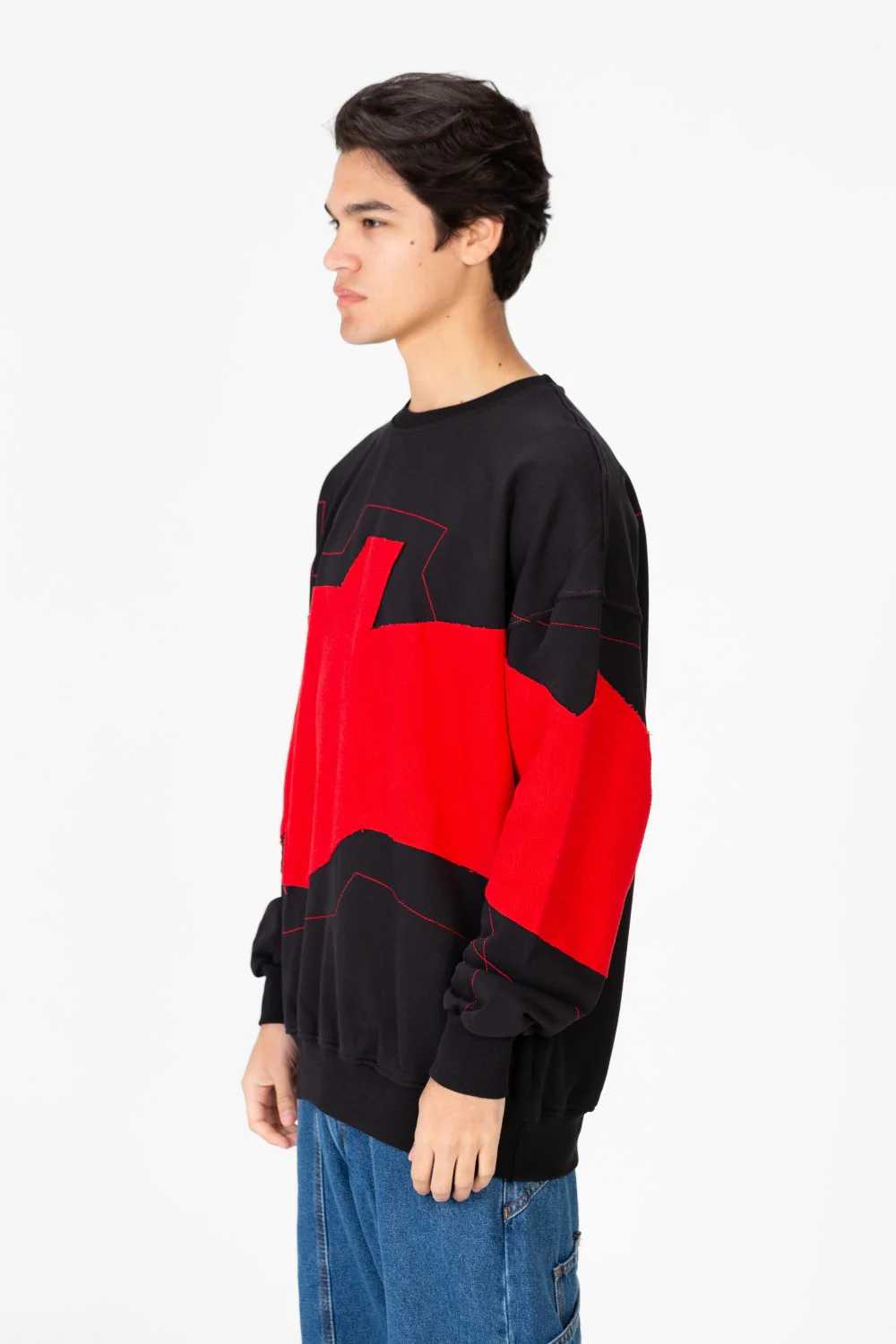 Men's Oversized Printed Round Sweatshirt - Image 7