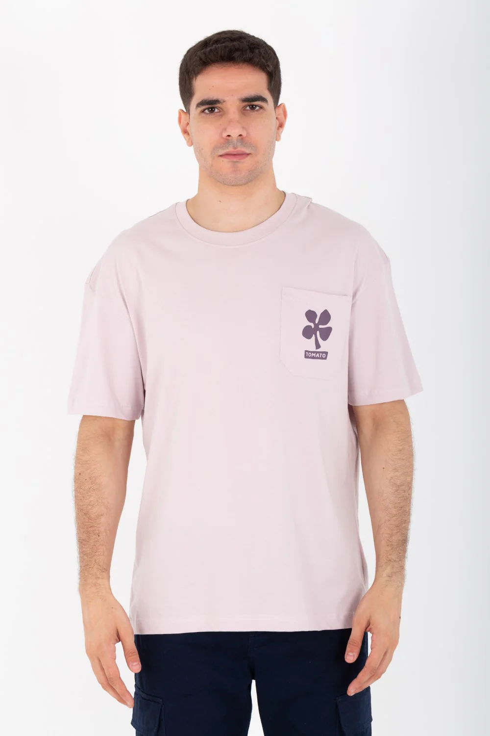 Mens Oversized Printed T-shirt On The Front And Back With Short Sleeves - Image 4