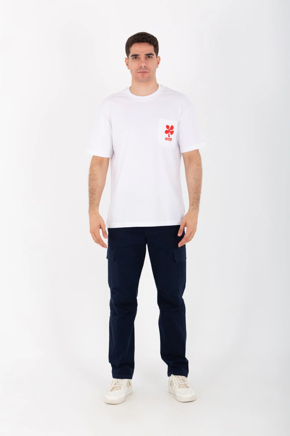Mens Oversized Printed T-shirt On The Front And Back With Short Sleeves - Image 9