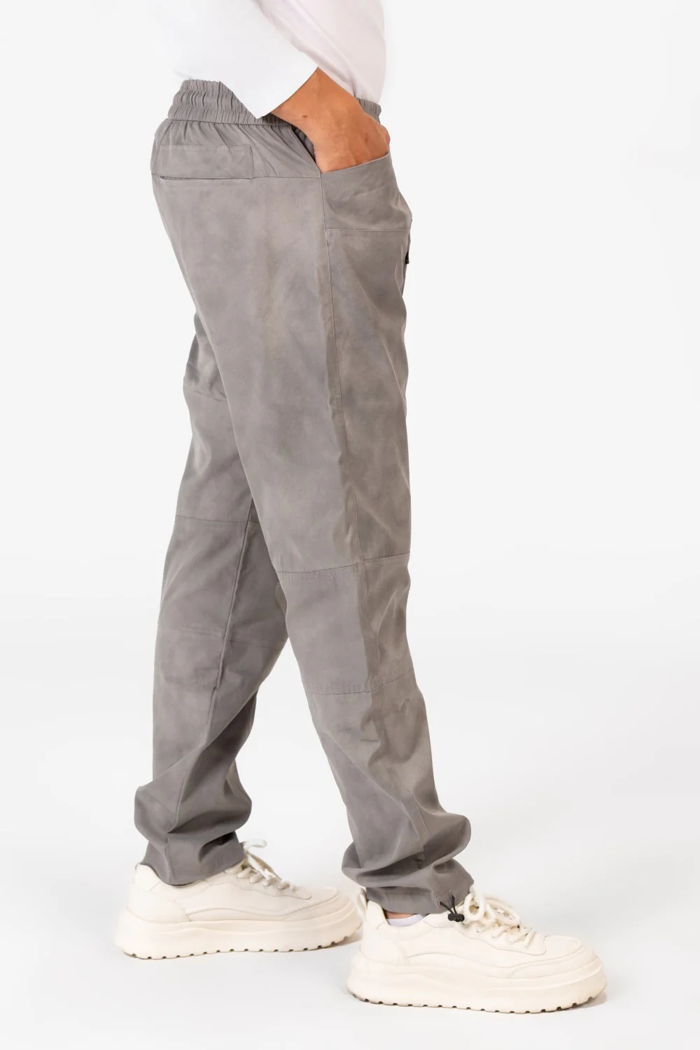 Men's Oversized Sweatpants With Elastic Waistband And Modern Zipper Pockets - Image 11