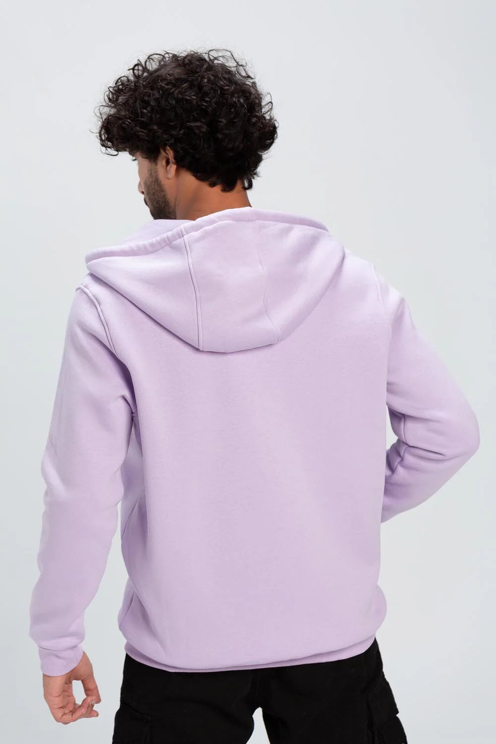 Men's Padded Hooded Full Zipper Made Of Soft Melton Basic Sweatshirt - Image 5