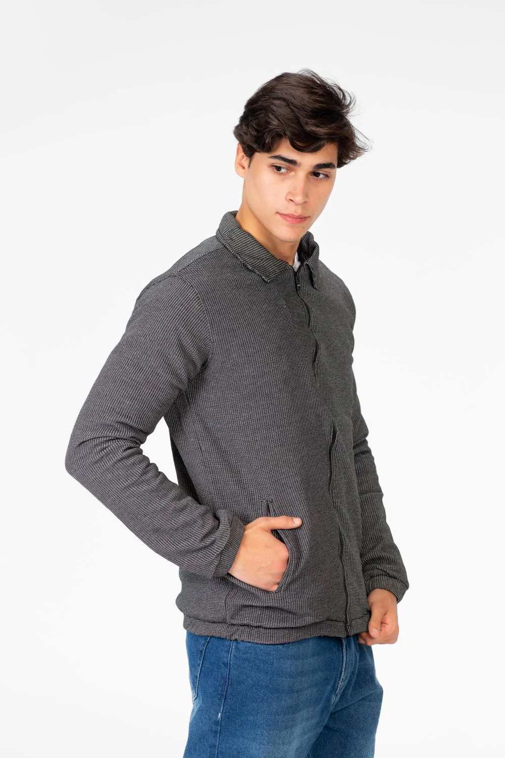 Men's Padded Jacket With Full Zippers And Pockets - Image 3