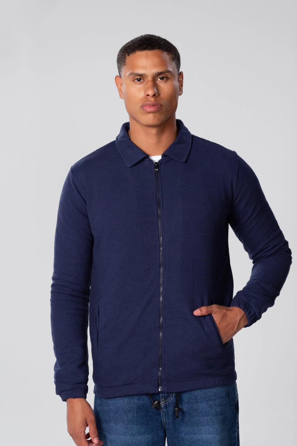 Men's Padded Jacket With Zippers And Front Pockets - Image 9