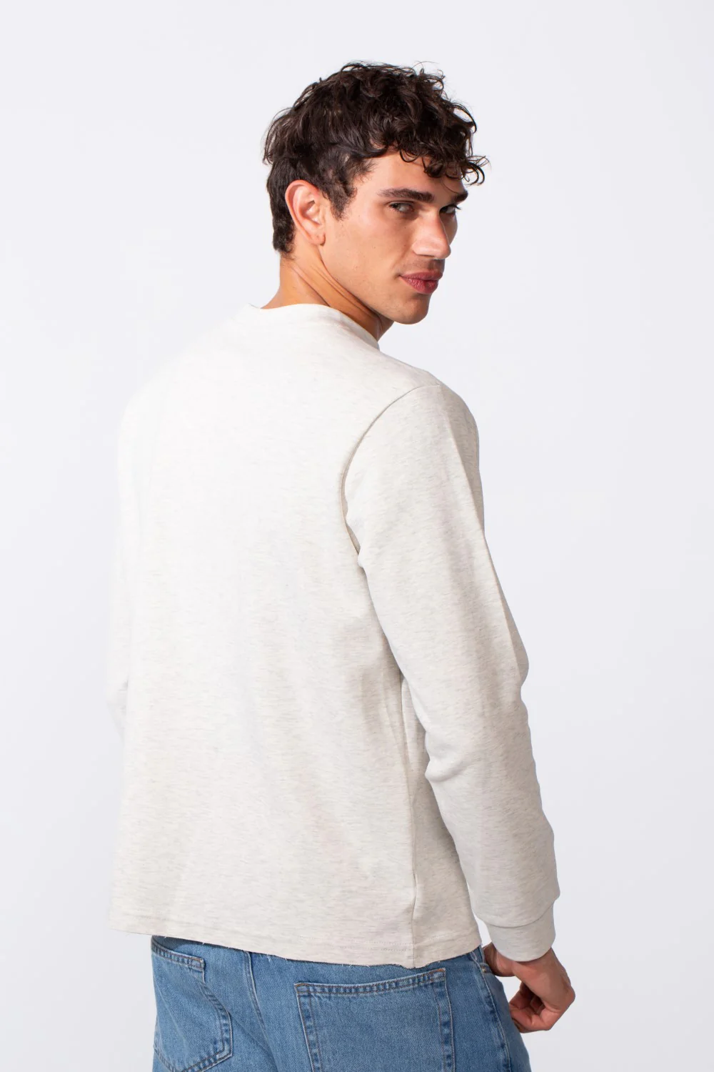 Men's Plain Essential Round Neck Slim Fit Sweatshirt - Image 10