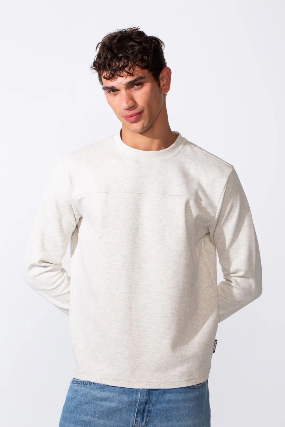 Men's Plain Essential Round Neck Slim Fit Sweatshirt - Image 9