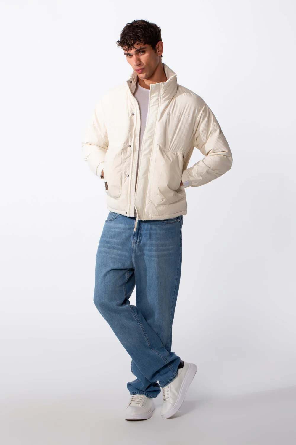 Men's Plain Long Sleeve Waterproof Zipper Jacket - Image 3